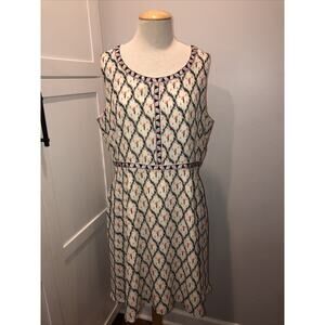 Molly Bracken Dress Sz XL Floral Fit & Flare NWT Multicolor‎ Woven Pockets